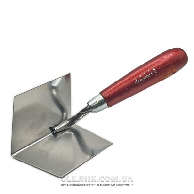 Кельма нержавіюча сталь штукатурна 60х80мм внутрішня ручка Дерев'яна OLEJNIK