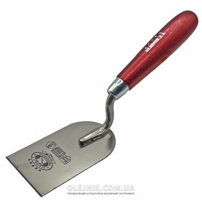 Кельма плиточна 60мм нержавіюча сталь ручка Дерев'яна OLEJNIK