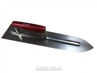Терка для бетону 400х90мм сталь ручка Дерев'яна OLEJNIK
