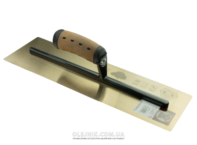 Терка усилена гарт.нержав. ручка Шкіра алюм.основа  406мм OLEJNIK