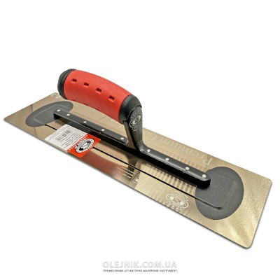 Терка ЗОЛОТО закалена сталь Stailess клеєна Super FLEX 0.3мм 14" 356мм ручка 2-компонентна