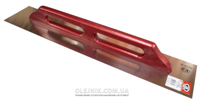 Терка з нержавійки усилена 680х130мм ручка Дерев'яна OLEJNIK