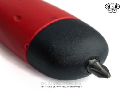 Шпатель з нержавійки 150мм для гіпсокартону з бітою ручка Двохкомпонентна OLEJNIK