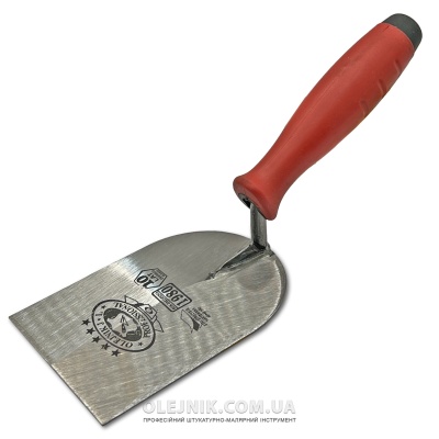 Кельма штукатурна плиточна 80мм кований метал ручка Двохкомпонентна OLEJNIK