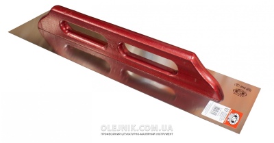 Терка з нержавійки усилена 580х130мм ручка Дерев'яна OLEJNIK