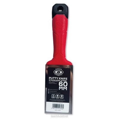 Однокомпонентний шпатель 60мм із загартованої  нержавіючої сталі із ергономічною формою OLEJNIK