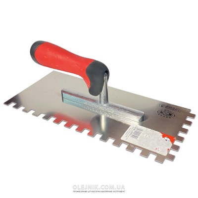 Терка для гіпсу 280х130мм зуб 10х10 ручка Двохкомпонентна OLEJNIK