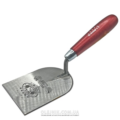 Кельма штукатурна плиточна 80мм кований метал ручка Дерев'яна OLEJNIK