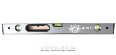 Рівень сірий з 3-ма вічками 80 см POWER MAX OLEJNIK