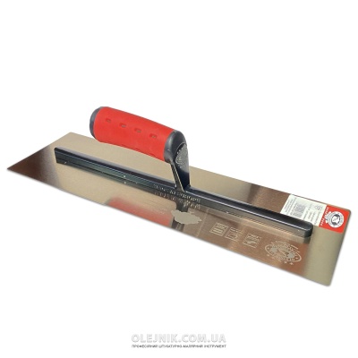 Терка усилена гарт.нержав. ручка гумова алюм.основа 406мм англ.варіант PROFESSIONAL OLEJNIK