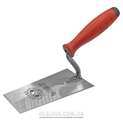 Кельма трапецієвидна вузька 140мм кований метал ручка Двохкомпонентна OLEJNIK