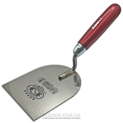 Кельма плиточна 100мм нержавіюча сталь ручка Дерев'яна OLEJNIK