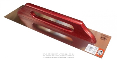 Терка з нержавійки усилена 480х130мм ручка Дерев'яна OLEJNIK