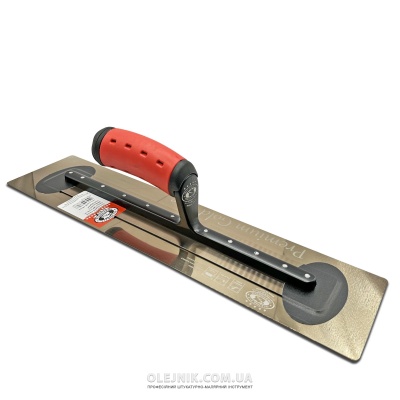 Терка ЗОЛОТО закалена сталь Stailess клеєна Super FLEX 0.3мм 16" 406мм ручка 2-компонентна