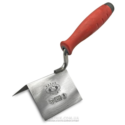 Кельма нержавіюча сталь кутова 60х80мм зовнішня ручка Двохкомпонентна OLEJNIK