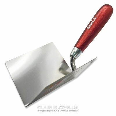 Кельма нержавіюча сталь штукатурна 75х110мм внутрішня ручка Дерев'яна OLEJNIK