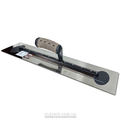 Терка ЗОЛОТО закалена нержавіюча сталь Stailess клеєна Medium FLEX 0.4мм 500мм ручка Шкіра ALCANTARA